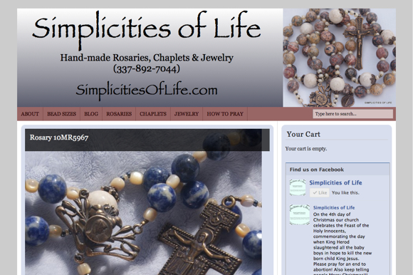 Hand-made rosaries and religious jewelry | Simplicities of Life